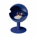 Biokominek-wolnostojacy-VAUNI-GLOBE-HIGH-COBALT-z-paleniskiem-Cobalt-Liner