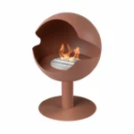 Biokominek-wolnostojacy-VAUNI-GLOBE-HIGH-SUNSET-z-paleniskiem-Sunset-Liner