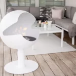 Biokominek-wolnostojacy-VAUNI-GLOBE-HIGH-WHITE-z-paleniskiem