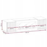 Szafka-RTV-CAMERON-z-biokominkiem-lamele-HICKORY-JACKSON-Czarny-163cm-EAN-GTIN-5907670765718